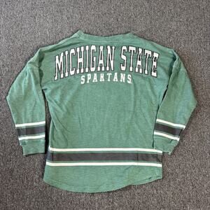 Vintage Y2k Michigan State Spartans University Football Graphic Spirit Jersey M